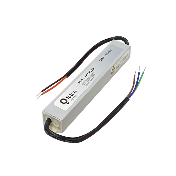 Драйвер для светодиодов герметичный 12V/20W IP67 МЕТАЛЛ | FL-PS TP12020 | - FOTON LIGHTING