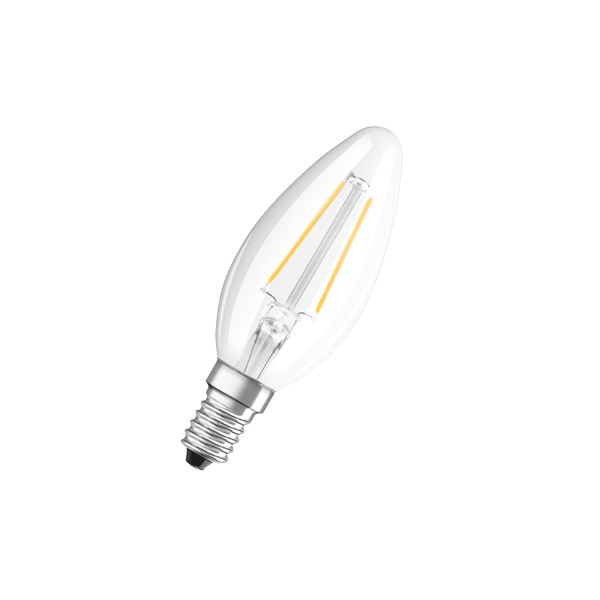 Лампа светодиодная филаментная 5W/2700K (=60W) E14 DIM | Свеча Прозрачная | LED Star FILAMENT | - OSRAM