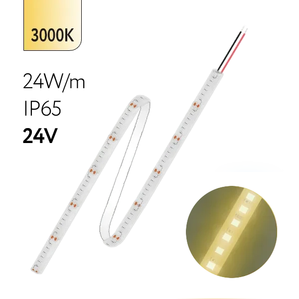 FL-Strip 2835 | 24V IP65 3000K 24W/m 2500Lm/m | Катушка - 5 метров | - Светодиодная лента FOTON LIGHTING