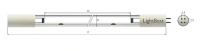 Лампа амальгамная LightBest GPHVA 947T6L/4 180W 2,0A (P-19181eco)