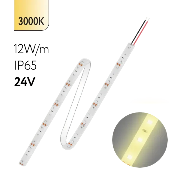 FL-Strip 2835 | 24V IP65 3000K 12W/m 1250Lm/m | Катушка - 5 метров | - Светодиодная лента FOTON LIGHTING