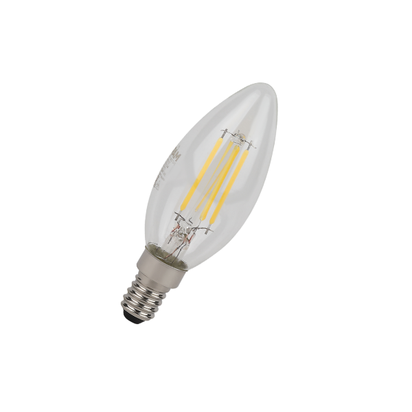Лампа светодиодная филаментная 4W/4000K (=40W) E14 | Свеча | LED STAR 5Y FILAMENT | - OSRAM