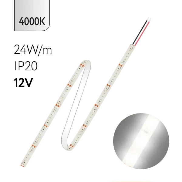 FL-Strip 2835 | 12V IP20 4000K 24W/m 2500Lm/m | Катушка - 5 метров | - Светодиодная лента FOTON LIGHTING