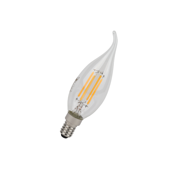 Лампа светодиодная филаментная 5W/2700K (=60W) E14 | Свеча на ветру | LED STAR 5Y FILAMENT | - OSRAM