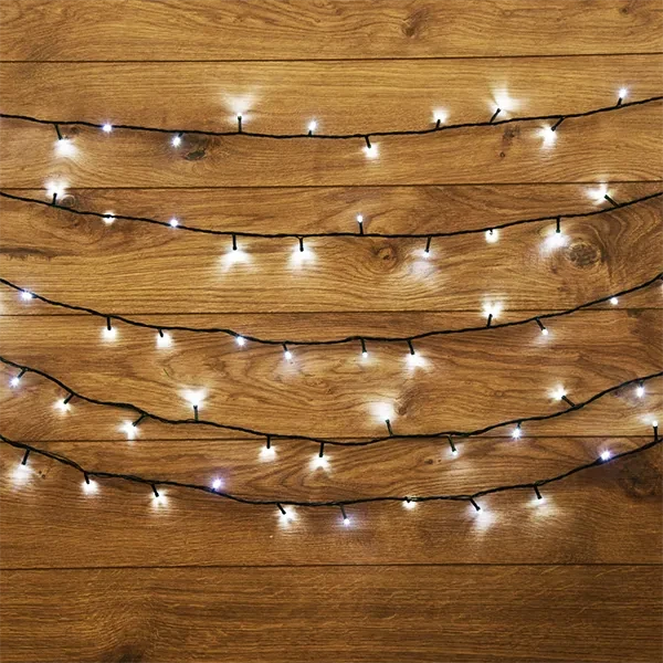 Гирлянда | Твинкл Лайт 15м | БЕЛЫЙ | 120 LED 8 режимов 220V | Тёмно-зелёный ПВХ | - NEON-NIGHT