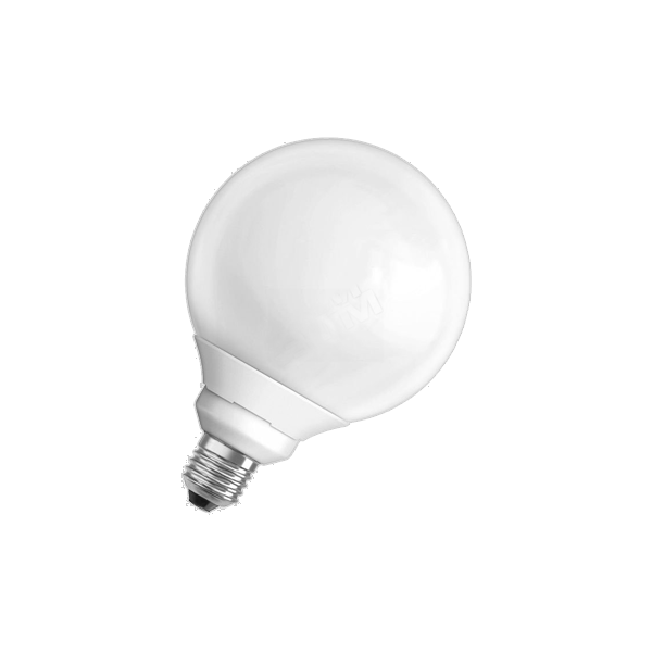 Лампа КЛЛ ГЛОБ 15W/2500К E27 220-240V 840Lm (для диммера 220V) d120x170 - OSRAM