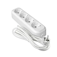 Удлинитель бытовой 4х3м | 13А / 2990W / IP20 / Без выключателя / С заземлением / ПВС 3х1 | - UNIVersal