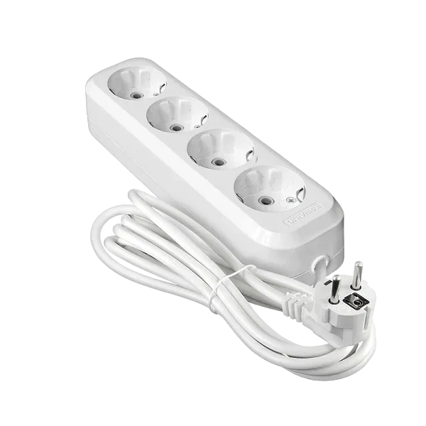 Удлинитель бытовой 4х3м | 13А / 2990W / IP20 / Без выключателя / С заземлением / ПВС 3х1 | - UNIVersal