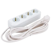 Удлинитель бытовой 4х5м | 13А / 2990W / IP20 / Без выключателя / С заземлением / ПВС 3х1 | - UNIVersal