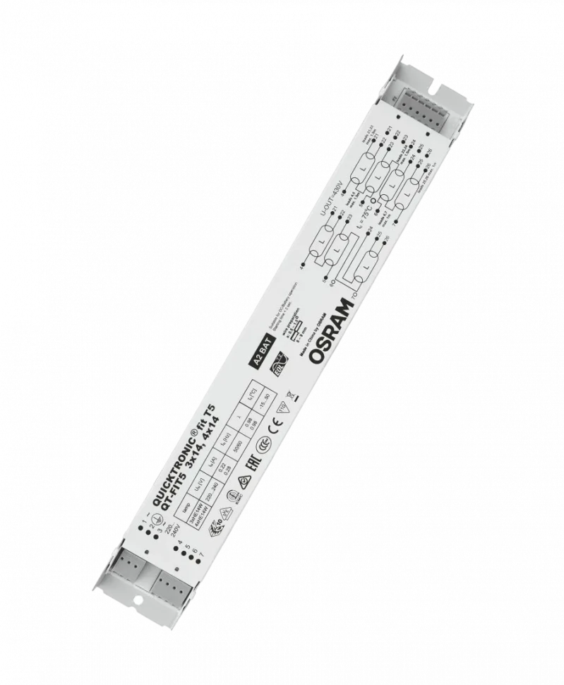 ЭПРА для люминесцентной лампы Т5 QT-FIT5 3X14, 4X14 | 198-264V 280x40x21mm | - OSRAM