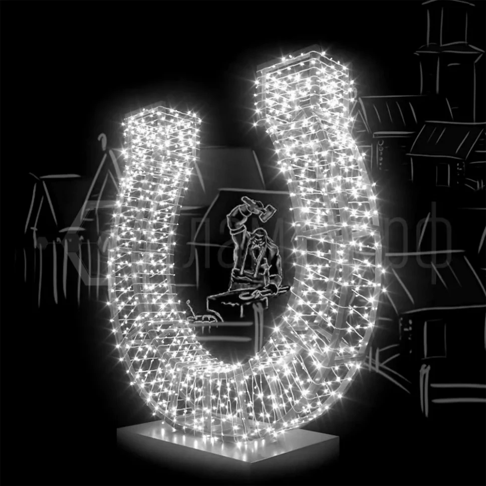 Гирлянда | Нить 10м | БЕЛЫЙ | Статичная 220V IP65 | Прозрачный провод | - RICH LED