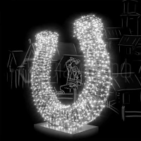 Гирлянда | Нить 10м | БЕЛЫЙ | Статичная 220V IP65 | Белый провод | - RICH LED