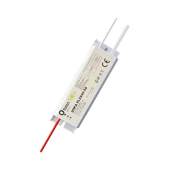 ЭПРА для люминесцентной лампы FL 2х40-58W 200х40х30mm | комплект: 4 патрона, 4 клипсы, провода | - FOTON LIGHTING