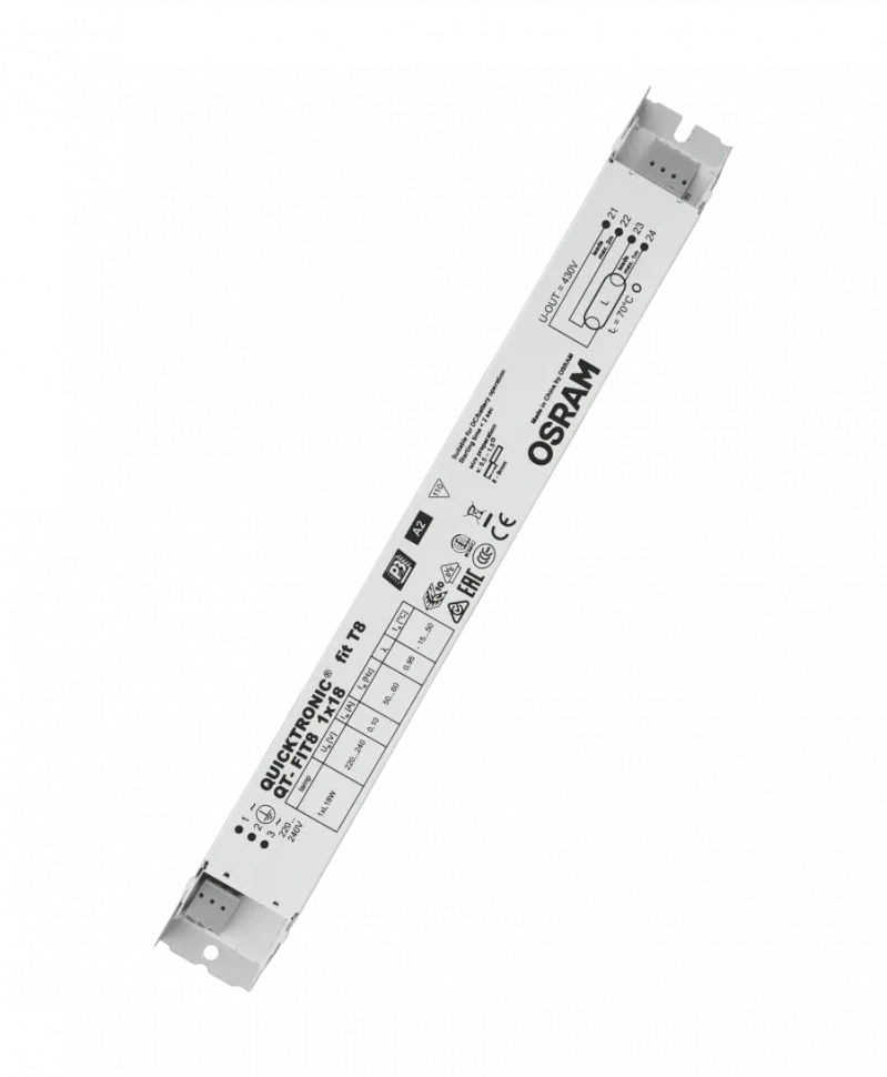 ЭПРА для люминесцентной лампы Т8 QT-FIT8 1X18 | 198-264V 280x30x28mm | - OSRAM