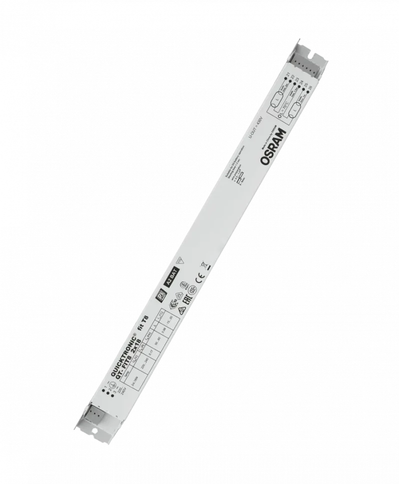 ЭПРА для люминесцентной лампы Т8 QT-FIT8 2X18 | 198-264V 360x30x28mm | - OSRAM