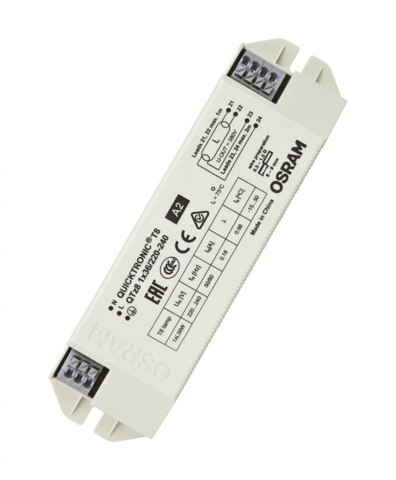 ЭПРА QTZ8 1X18/220-240 VS20 150x40x28mm OSRAM 4008321863263