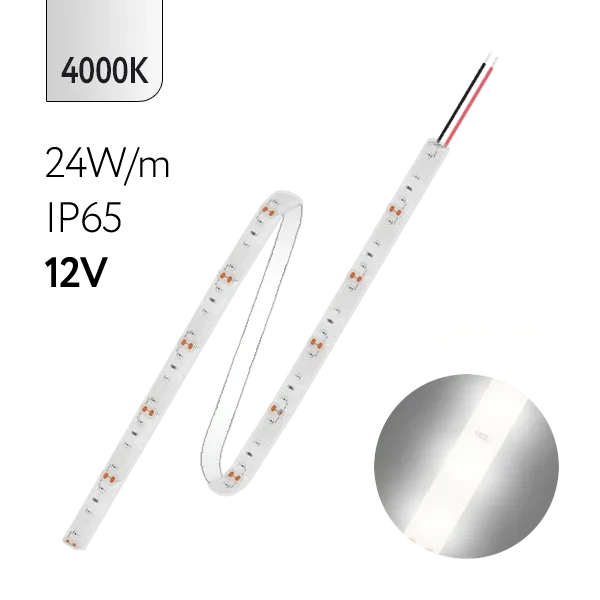 FL-Strip 2835 | 12V IP65 4000K 24W/m 2500Lm/m | Катушка - 5 метров | - Светодиодная лента FOTON LIGHTING