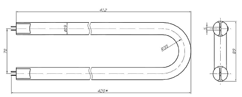 Лампа амальгамная LightBest GLBA 170/70-U1-X (АНБ 170/70-П1)