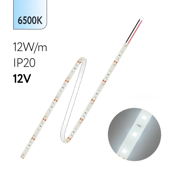 FL-Strip 2835 | 12V IP20 6500K 12W/m 1250Lm/m | Катушка - 5 метров | - Светодиодная лента FOTON LIGHTING