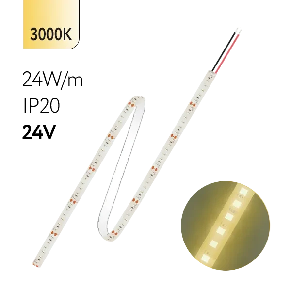FL-Strip 2835 | 24V IP20 3000K 24W/m 2500Lm/m | Катушка - 5 метров | - Светодиодная лента FOTON LIGHTING
