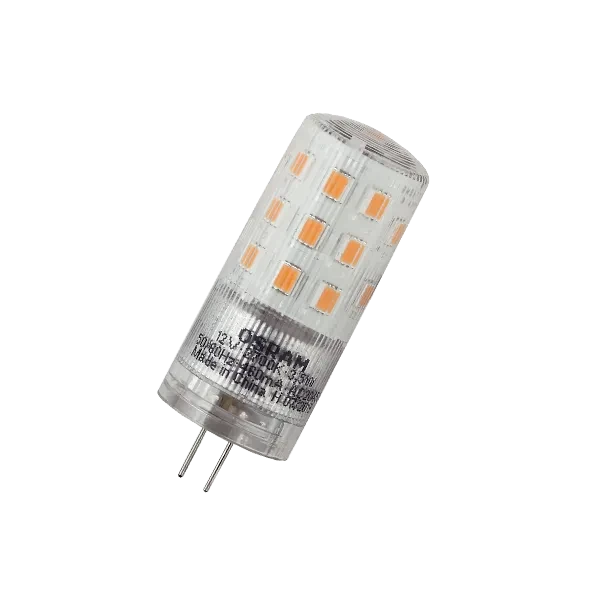 Лампа светодиодная 3.5W/2700K (=40W) G4 12V | LEDPPIN 450Lm d18x50 | - OSRAM