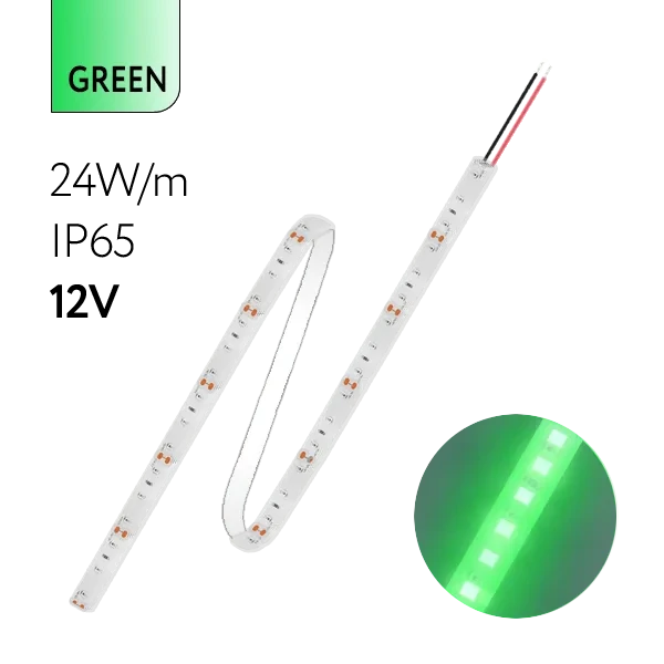 FL-Strip 2835 | 12V IP65 GREEN 24W/m 2500Lm/m | Катушка - 5 метров | - Светодиодная лента FOTON LIGHTING