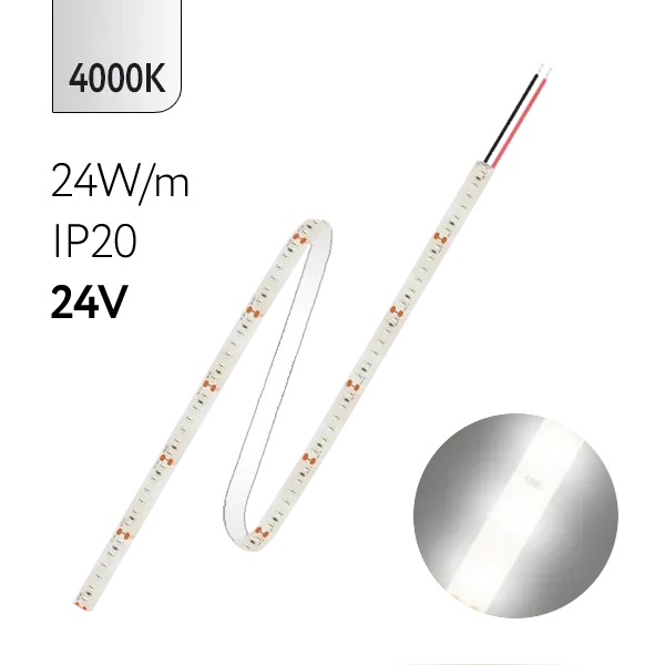 FL-Strip 2835 | 24V IP20 4000K 24W/m 2500Lm/m | Катушка - 5 метров | - Светодиодная лента FOTON LIGHTING